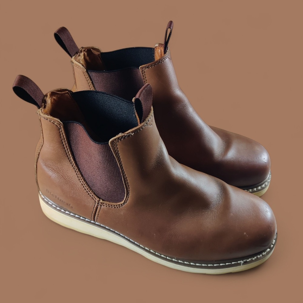 Sears Diehard Mens 12 D Romeo Work Boots SureTrack Chelsea Leather *Read Desc.